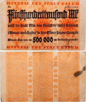 купить Германия, Нотгельд, Эссен 500 000 марок 1923