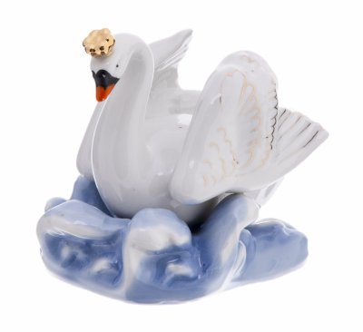Купить Статуэтка "Царевна-лебедь", фарфор, роспись, золочение, Дулевский фарфоровый завод ("Дулево"), скульптор П. Кожин, СССР, 1959 г.