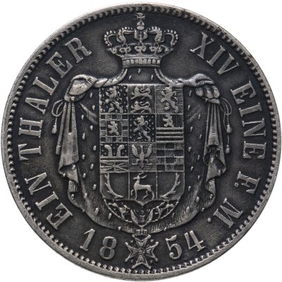 купить Герцогство Брауншвейг 1 союзный талер 1854