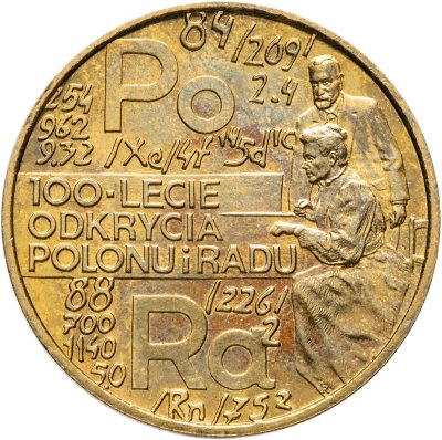 купить Польша 2 злотых (zlote) 1998 "100 лет открытию полония и радия"