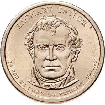 купить США 1 доллар (dollar) 2009 "Закари Тейлор (12-й президент США)", знак монетного двора "D" - Денвер