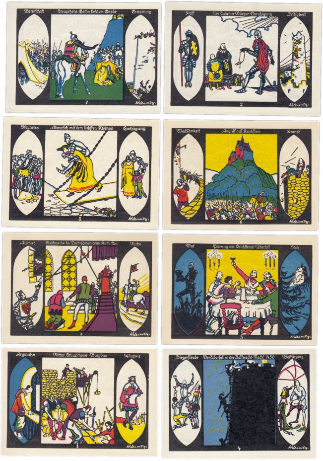купить Германия (Саксония: Дёбельн) набор из 8 нотгельдов 1921