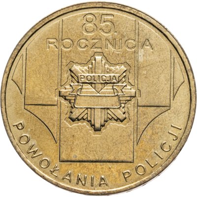 купить Польша 2 злотых 2004 "85 лет полиции Польши"