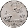 Купить США 1/4 доллара (квотер, 25 центов) 2004 "Штат Флорида", знак монетного двора "D" - Денвер
