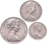 Купить Австралия, набор из 3 монет 1966-1984 (5, 10 и 20 центов) портрет молодой королевы