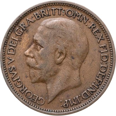купить Великобритания 1/2 пенни (penny) 1927