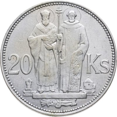 купить Словакия 20 крон 1941 "Кирилл и Мефодий"
