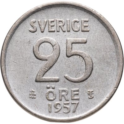 купить Швеция 25 эре (ore) 1957