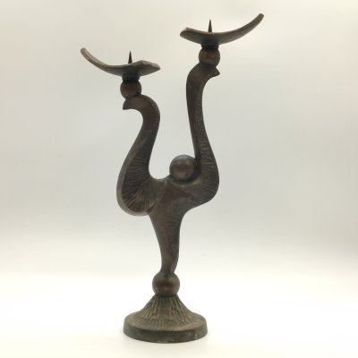 купить Подсвечник необычной формы на 2 свечи, металл, литье, СССР, 1970-1990 гг.