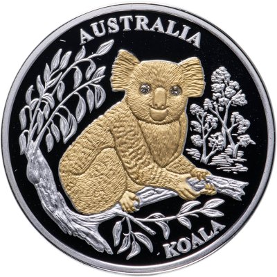 купить Либерия 10 долларов 2005 Proof серия Вымирающие виды "Австралийская коала"