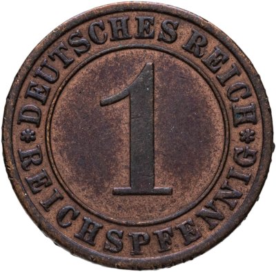 купить Германия 1 рейхспфенниг (reichspfennig) 1934 A знак монетного двора "A" — Берлин