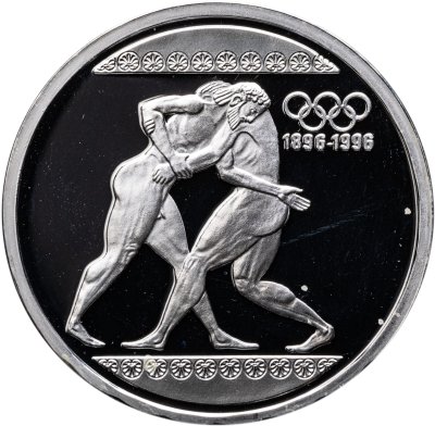 купить Греция 1000 драхм (drachmai) 1996 "100 лет Олимпийским играм - Борьба"