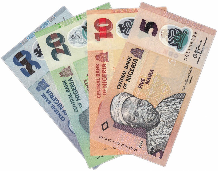 купить Набор банкнот Нигерии 2014-2020 (4 штуки) Пластик