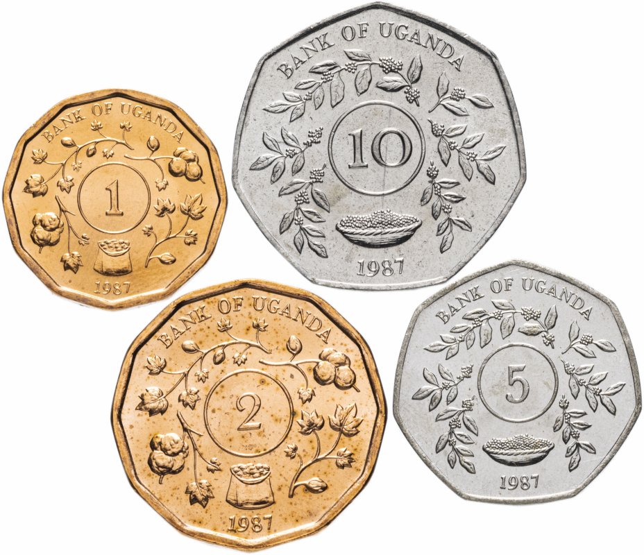 Купить Уганда набор монет 1987 (4 штуки)