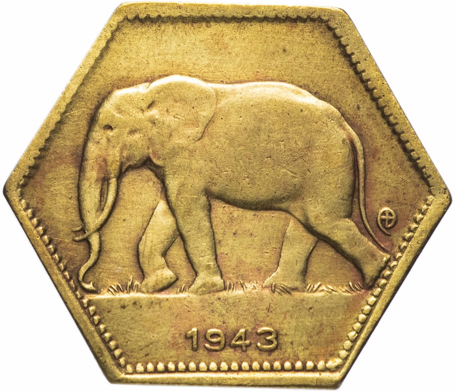 купить Бельгийское Конго 2 франка (francs) 1943