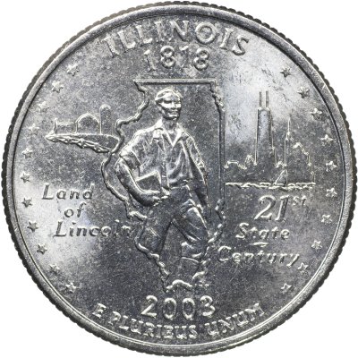 купить США 25 центов [Квотер] 2003 D [KM#343] "Иллинойс"
