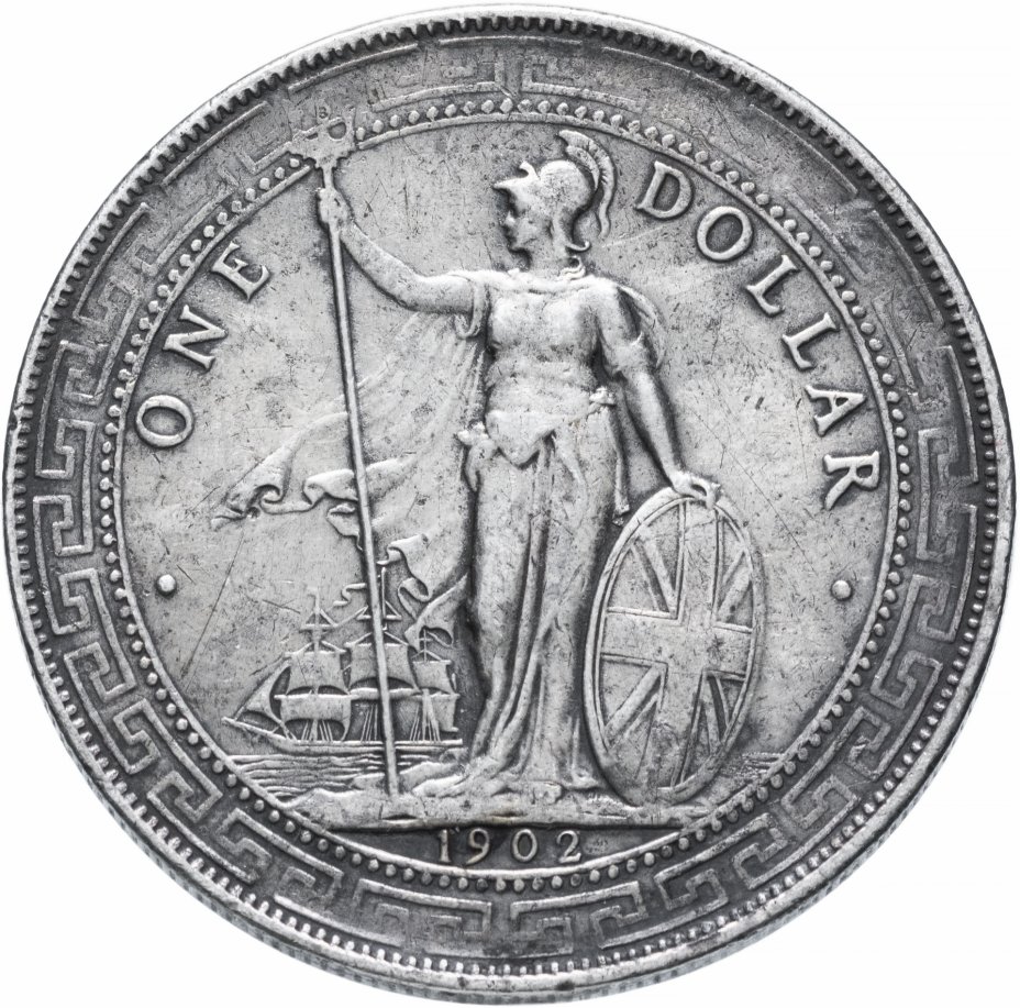 купить Великобритания 1 торговый доллар (trade dollar) 1902 B