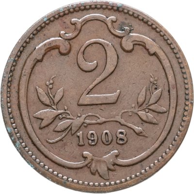 купить Австрия 2 геллера (heller) 1908