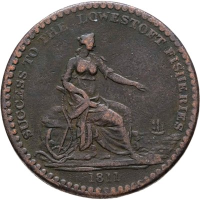 купить Великобритания торговый жетон 1 пенни 1811 "Suffolk - Lowestoft"