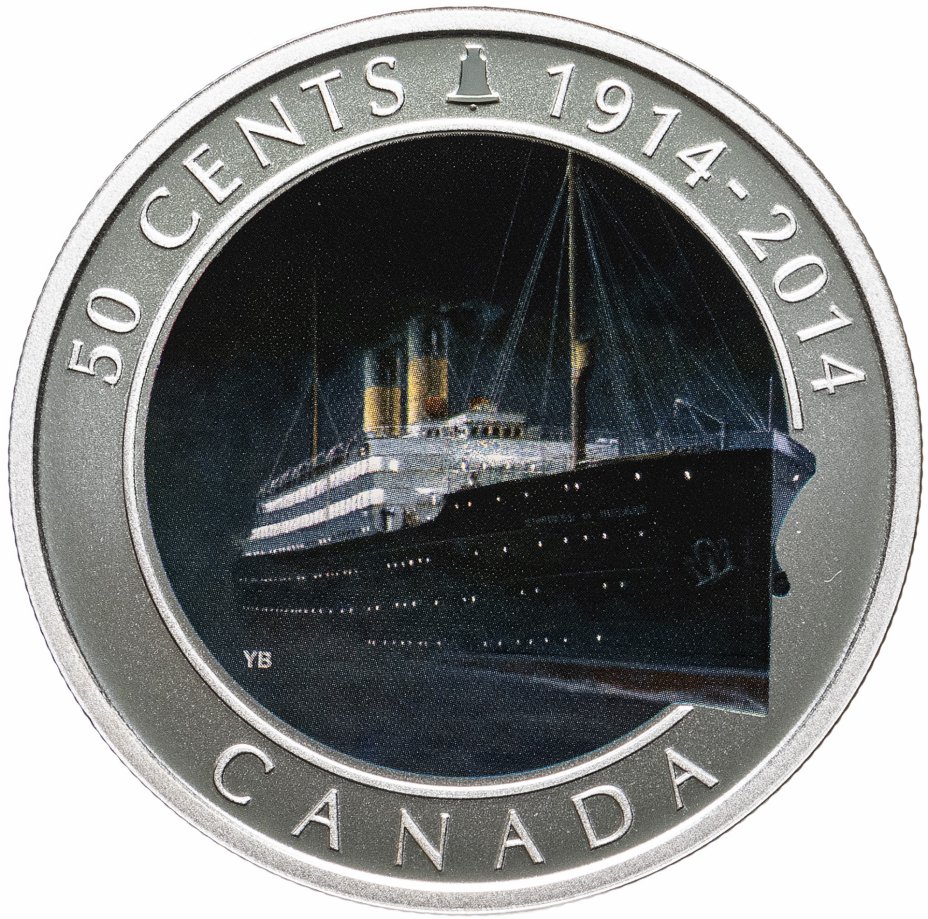 купить Канада 50 центов 2014 "Корабль R.M.S, Empress of Ireland" в футляре, с сертификатом
