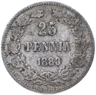 Купить 25 пенни (pennia) 1889 L