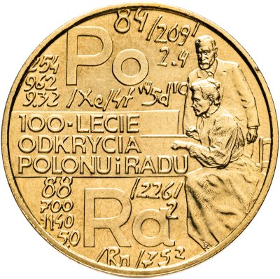 купить Польша 2 злотых (zlote) 1998 "100 лет открытию полония и радия"