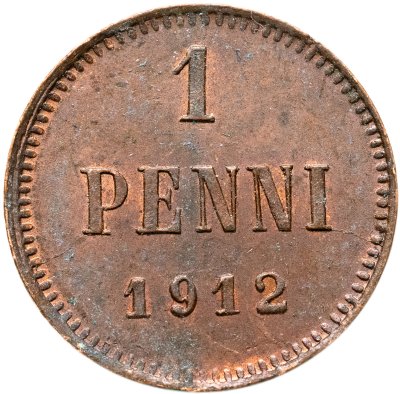 купить 1 пенни (penni) 1912 Российская Финляндия
