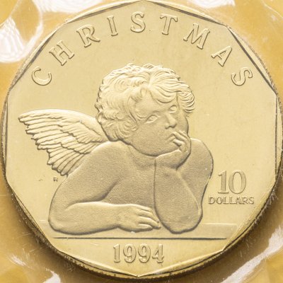 купить Маршалловы острова 10 долларов 1994 "Рождество - ангелы"
