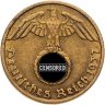 Купить Германия (Третий рейх) 5 рейхспфеннигов (reichspfennig) 1937, Знак монетного двора "F"