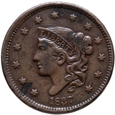 купить США 1 цент 1837