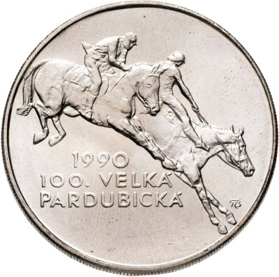 купить Чехословакия 100 крон (korun) 1990 100 лет Скачкам в Пардубице