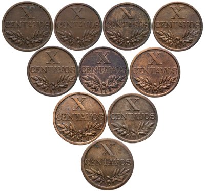 купить Португалия - набор монет 10 сентаво 1959-1968 (10 штук)