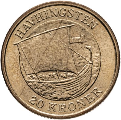 купить Дания 20 крон (kroner) 2008 "Корабли - Драккар, морской конь из Глендалу"