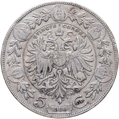 купить Австро-Венгрия 5 крон (corona) 1900 для Австрии