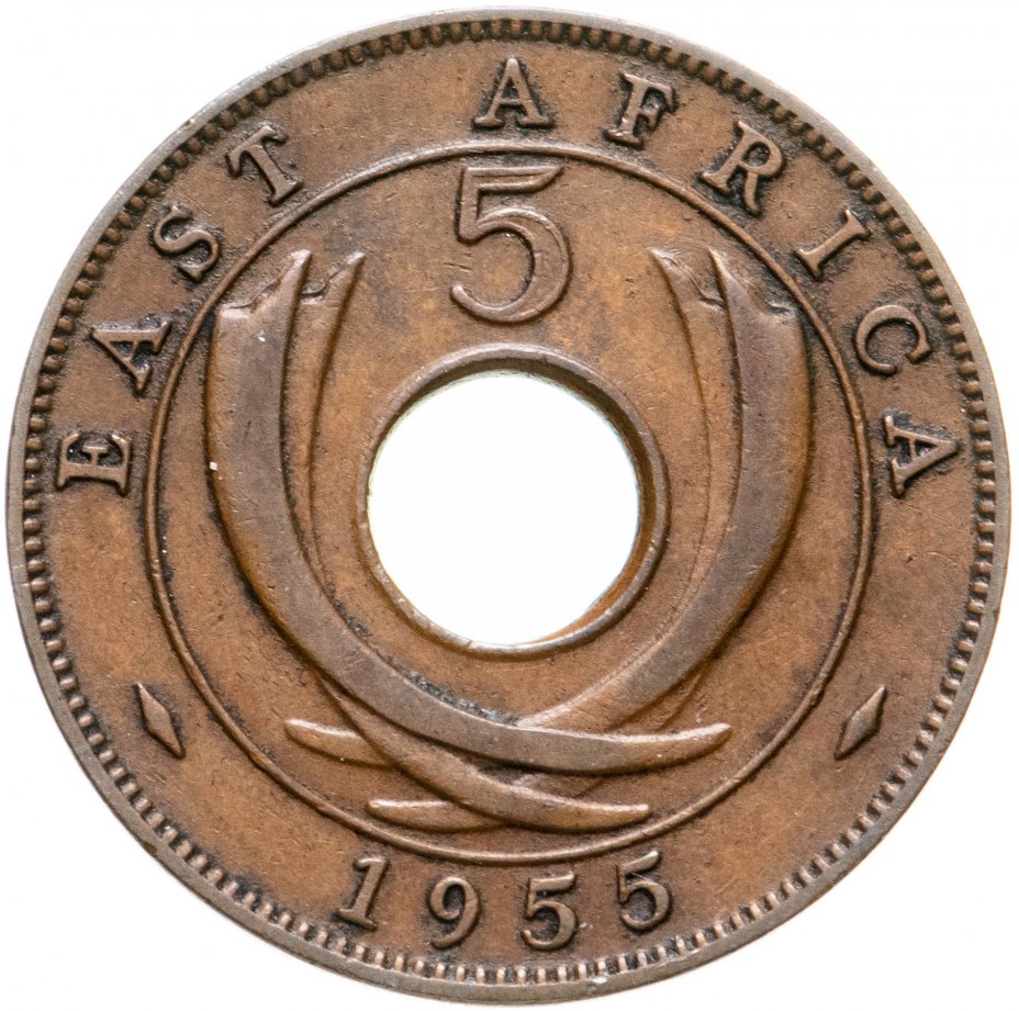 купить Британская Восточная Африка 5 центов (cents) 1955