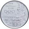 Купить Сан-Марино 100 лир (lire) 1980 XXII летние Олимпийские Игры, Москва 1980