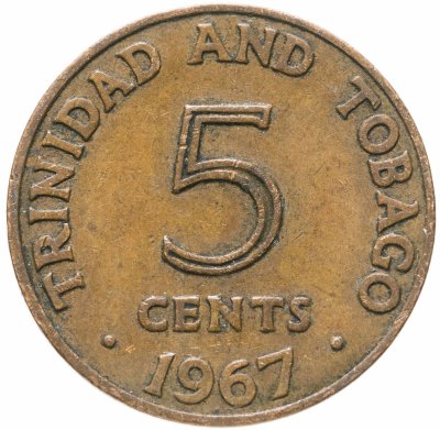 купить Тринидад и Тобаго 5 центов (cents) 1967