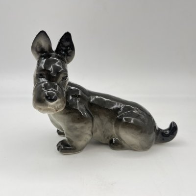 купить Статуэтка "Скотч-терьер", скульптор П.П. Веселов, фарфор, аэрография, Ленинградский фарфоровый завод (ЛФЗ), СССР, 1970-1991 гг.