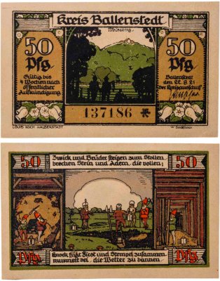 купить Германия Балленштедт 50 пфеннигов 1921