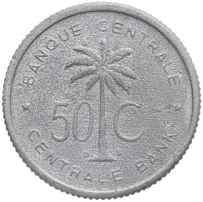купить Руанда-Урунди 50 сантимов (centimes) 1954