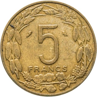 купить Экваториальная Африка и Камерун 5 франков (francs) 1965