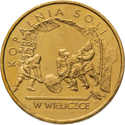 купить Польша 2 злотых (zlotе) 2001 Памятники Польши - Соляная шахта в Величке