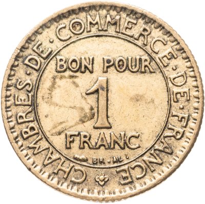 купить Франция 1 франк (franc) 1927