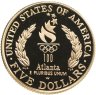 Купить США 5 долларов (dollars) 1996 Proof "XXVI летние Олимпийские Игры, Атланта 1996 - Зажжение олимпийского огня"