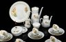 Купить Сервиз чайно-кофейный "Золотая гвоздика" на 6 персон (30 предметов), фарфор, деколь, золочение, Freiberger Porzellan, ГДР, 1960-1990 гг.
