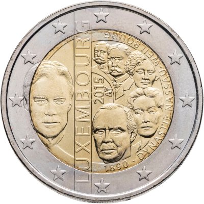 купить Люксембург 2 евро (euro) 2015 125-летие династии Нассау-Вейльбург
