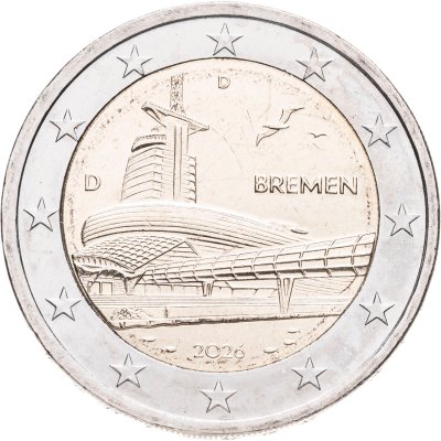 купить Германия 2 евро 2026 "Бремен (музей климатических зон в г.Бремерхафен)" Двор D