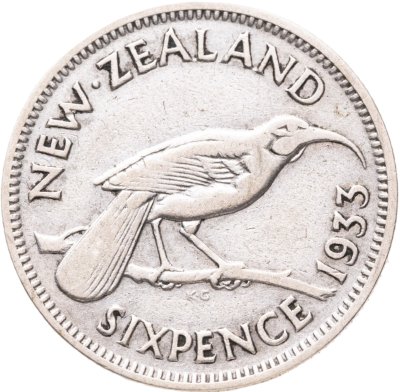 купить Новая Зеландия 6 пенсов (pence) 1933
