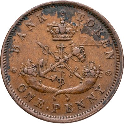 купить Канадские провинции 1/2 пенни (half penny) 1857