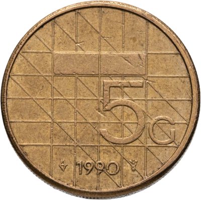 купить Нидерланды 5 гульденов 1990
